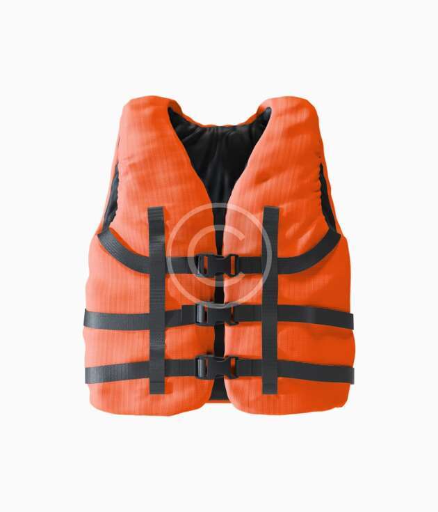 High-visibility safety life jacket